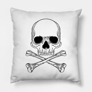 Cross bones and skull Pillow