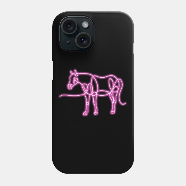 Standing Neon Horse Phone Case by Ory Photography Designs