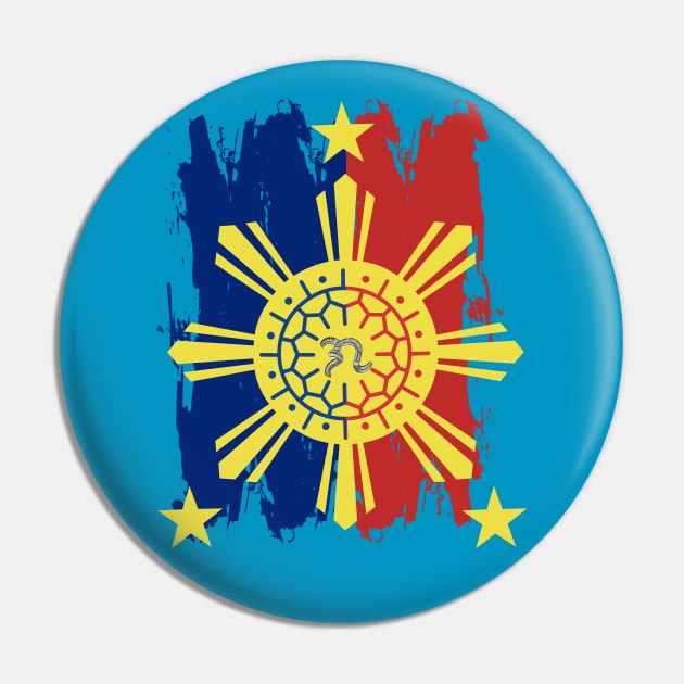 Philippine Flag / 3 Stars & Sun / Baybayin - GA Pin by Pirma Pinas