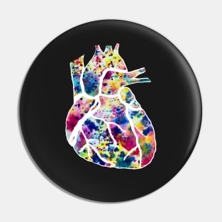 Funfetti Heart (White Background Pattern) Pin