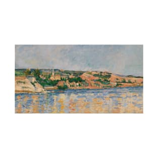 Village at the Water's Edge by Paul Cezanne T-Shirt