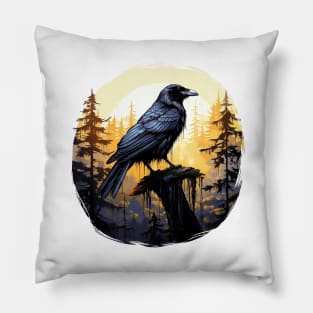 Raven Forest Pillow