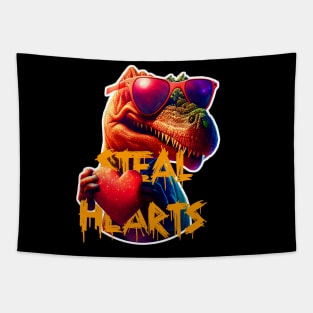 trex steal heart Tapestry