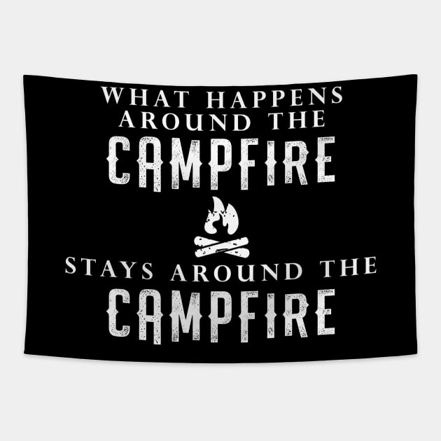 Vacation Camping Campfire Tapestry by TriHarder12