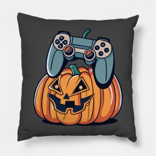 Halloween Jack O Lantern Gamer Boys Kids Men Funny Halloween Pillow