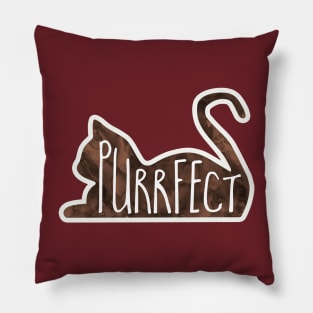 Purrfect cat pun - funny phrase for cat lovers Pillow