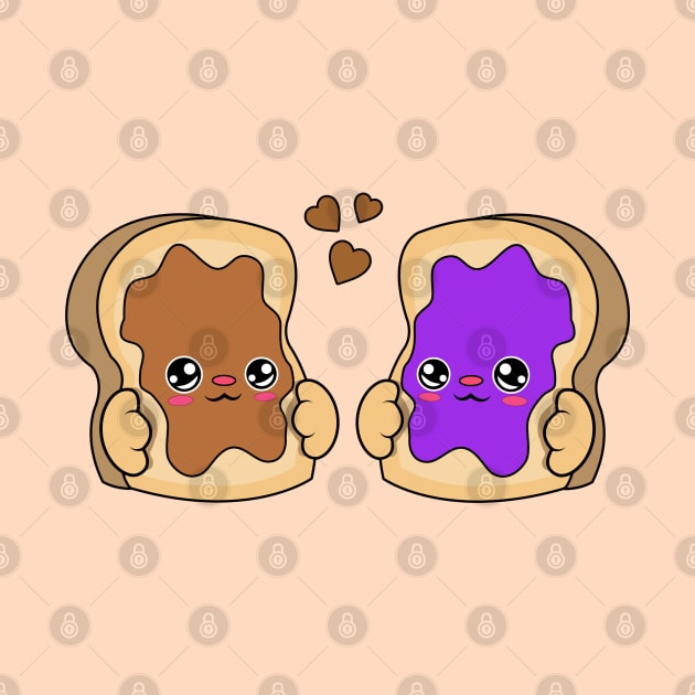 All i need is bread jam and peanut butter, Kawaii bread jam and peanut butter. by JS ARTE