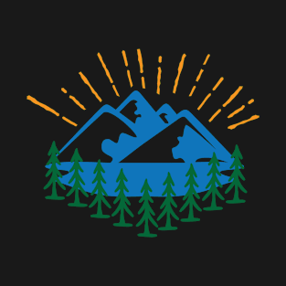 Blue Mountain And Forest T-Shirt