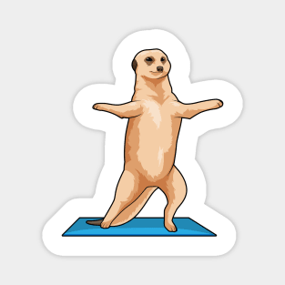 Meerkat at Fitness Stretching exercise Magnet