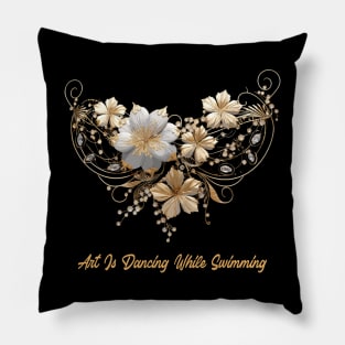 artistic swimming, synchronized swimming, golden dancers v10 Pillow