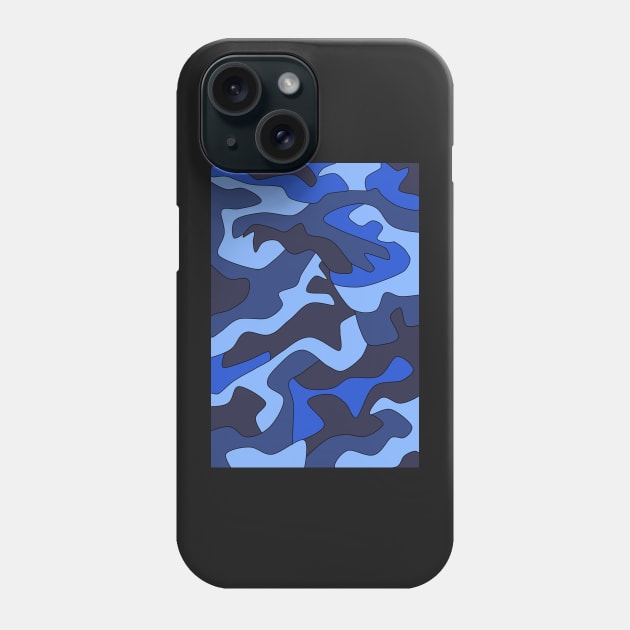 Blue Camouflage Phone Case by cherubi19