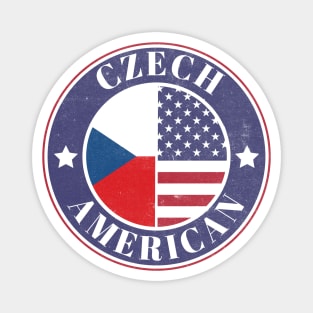 Proud Czech-American Badge - Czech Republic Flag Magnet