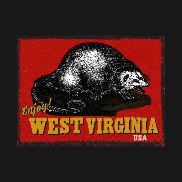 Vintage West Virginia Tourist by Kujo Vintage