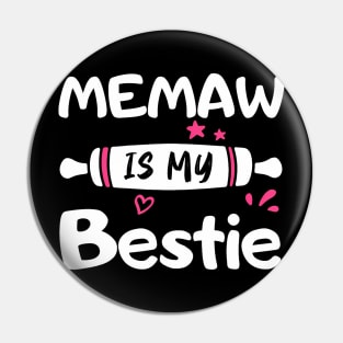 Cute Memaw Is My Bestie Spoiled Family Pin