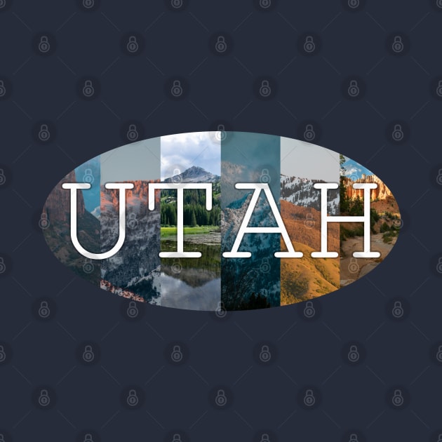 Utah Mountains sticker, face mask, shirt by stermitkermit