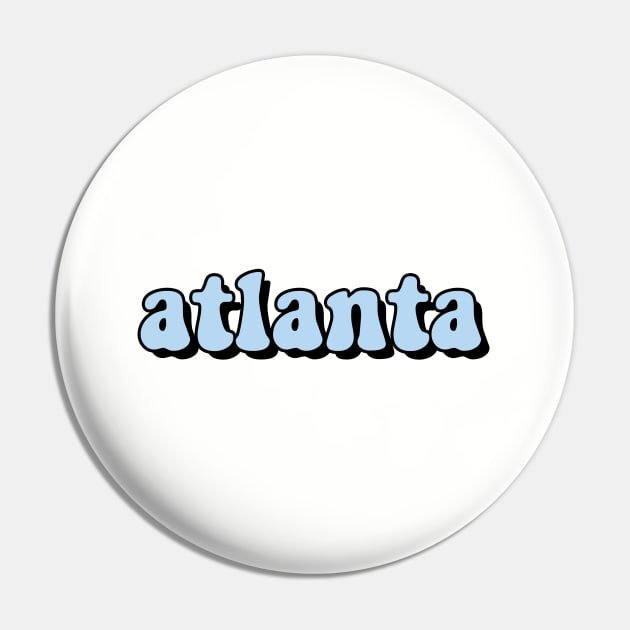 Pale Blue Atlanta Pin by AdventureFinder