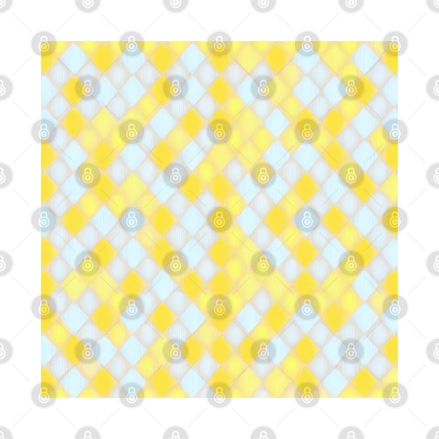 YELLOW DIAMOND DESIGN, PASTEL COLOR, DIAMOND PATTERN by ZARBIT