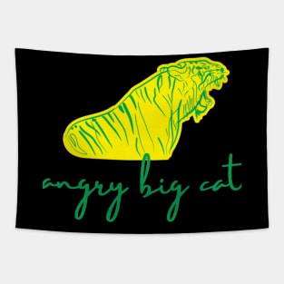 Angry Big Cat Tapestry