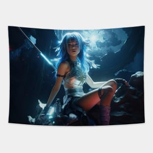 Elf Girl & Vortex Tapestry