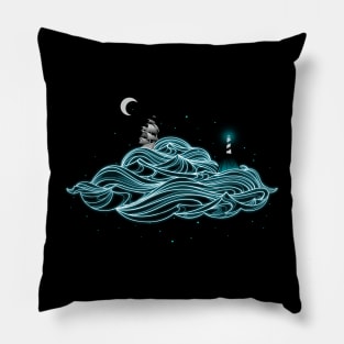 Lighthouse in the sky Pillow