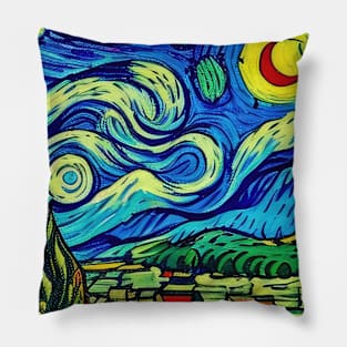 Starry Night Style Pillow