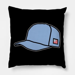 Trucker Hats Light Blue Graphic Pillow