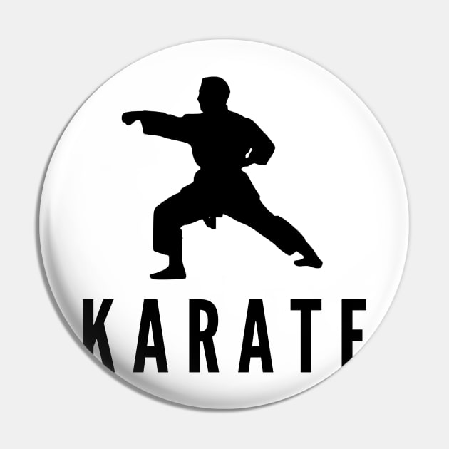 Karate Minimalistic Design Pin by MikusMartialArtsStore