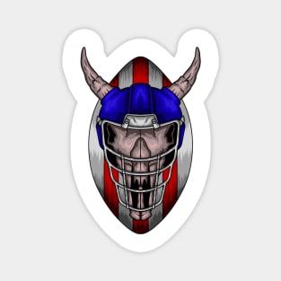 American Football Skull Magnet