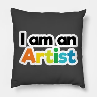 I am an Artist | Gray Pillow