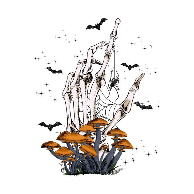 Skeleton Hand Mushroom by EliseOB