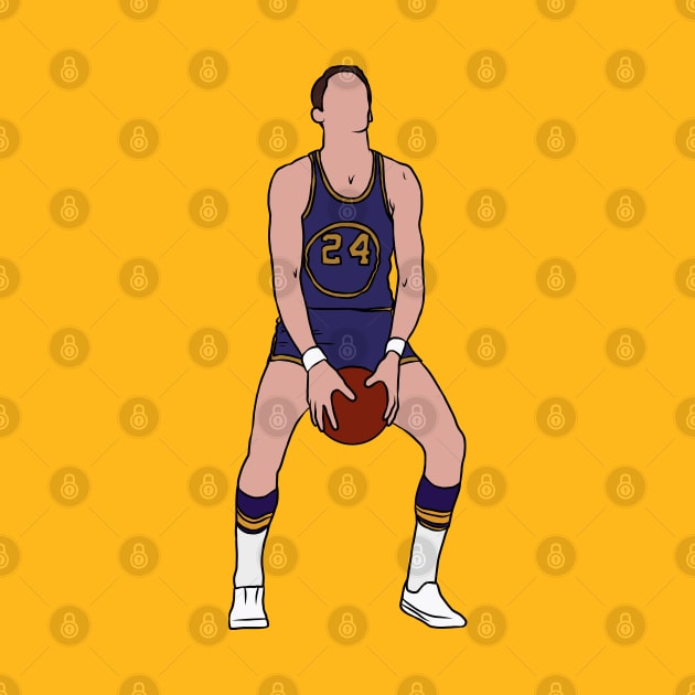 Rick Barry Free Throw by rattraptees