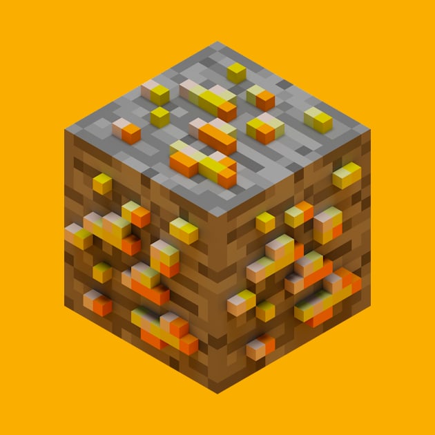 Block Golden Ore 3D by Arkal