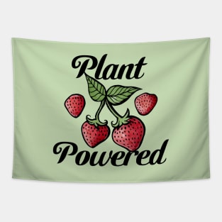 Plant Powered Strawberry Vegetarian Tapestry