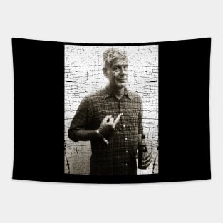 vintage anthony bourdain Legendary Chef Tapestry