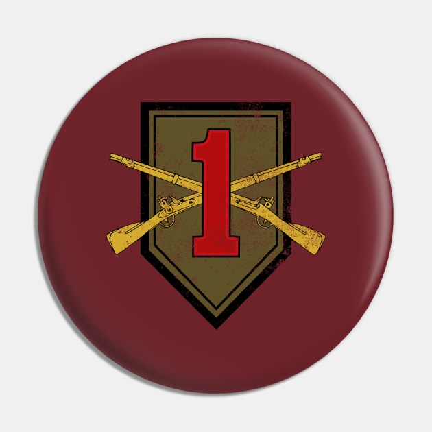 1st Infantry Division (distressed) Pin by Firemission45