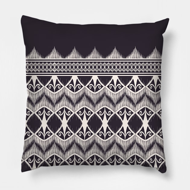 Traditional ikat tribal pattern Pillow by PaepaeEthnicDesign