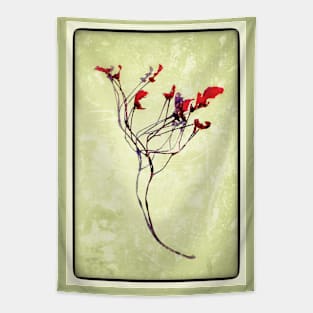 Red flower twig Tapestry