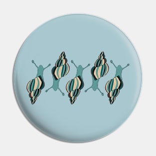 teal banded snails Pin