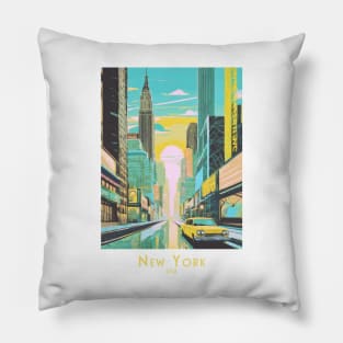 Sunset Drive in New York Pillow