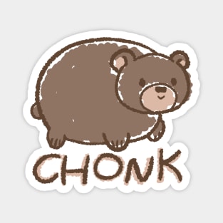 Chonky Bear - Cute Kawaii Funny Meme Crayon Drawing Magnet