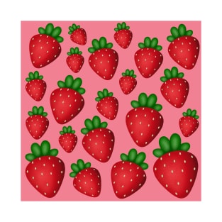 Fruity Strawberry Pattern T-Shirt