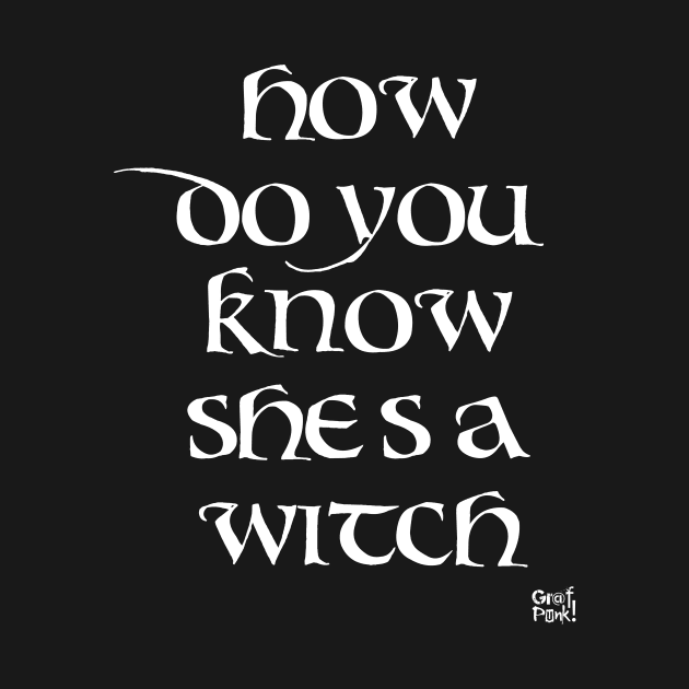 HOW DO YOU KNOW SHES A WITCH by GrafPunk