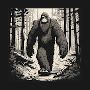 Legends Unveiled: Bigfoot's Stroll T-Shirt