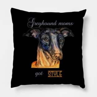 greyhound moms got style Pillow