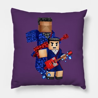 8bit boy with 12th doctor shadow Pillow