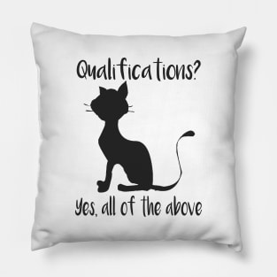 Funny Cat Lover Quotes Pillow