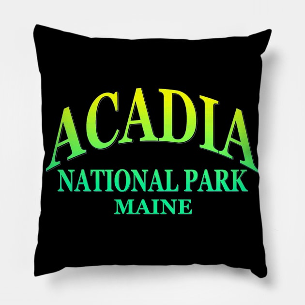 Acadia National Park, Maine Pillow by Naves