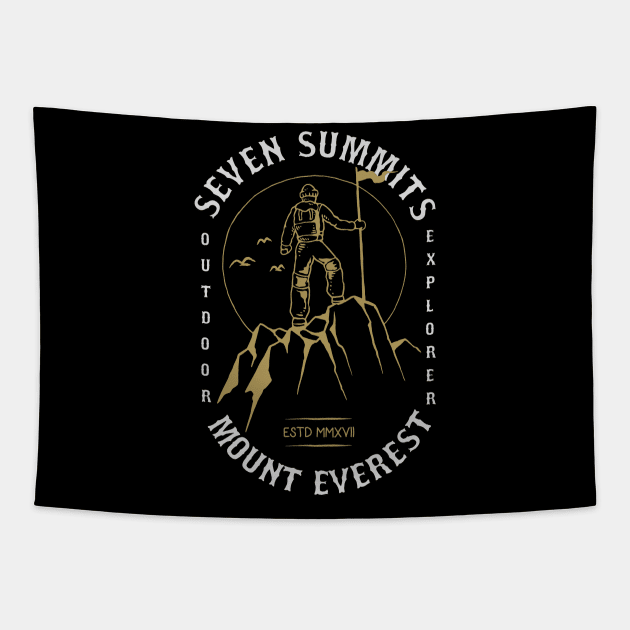 Mount Everest Outdoors Explorer Summit Mountain Climber Tapestry by MrWatanabe