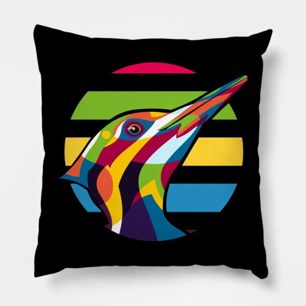 The Woodpecker Pillow by wpaprint