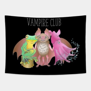 Vampire Club (White font) Tapestry